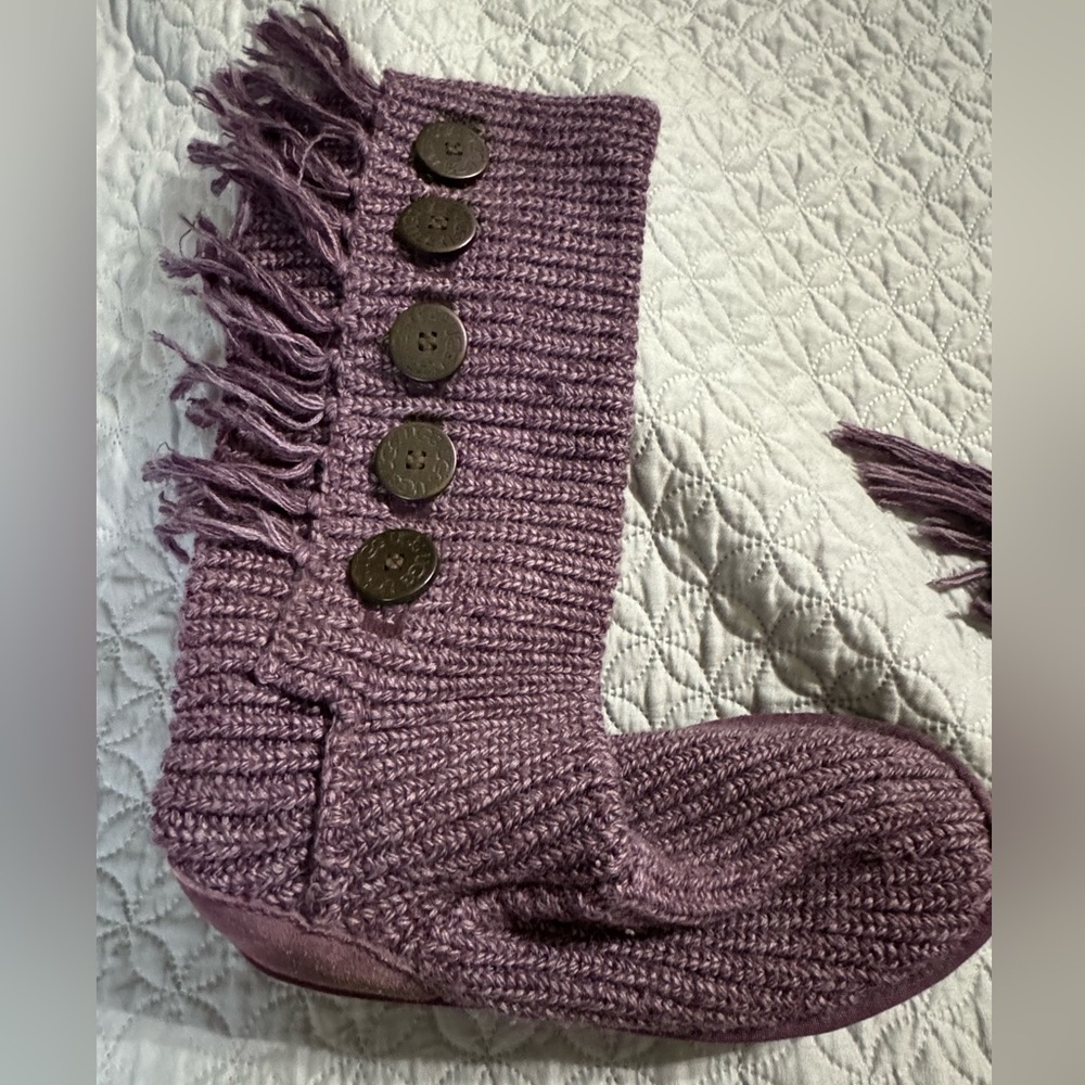 UGG Wool Knit Fringe Ombré Boots